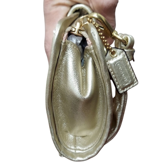 Coach Parker Straw & Leather Clutch Wristlet  Bag Gently Loved No. 42474 - Picture 6 of 10